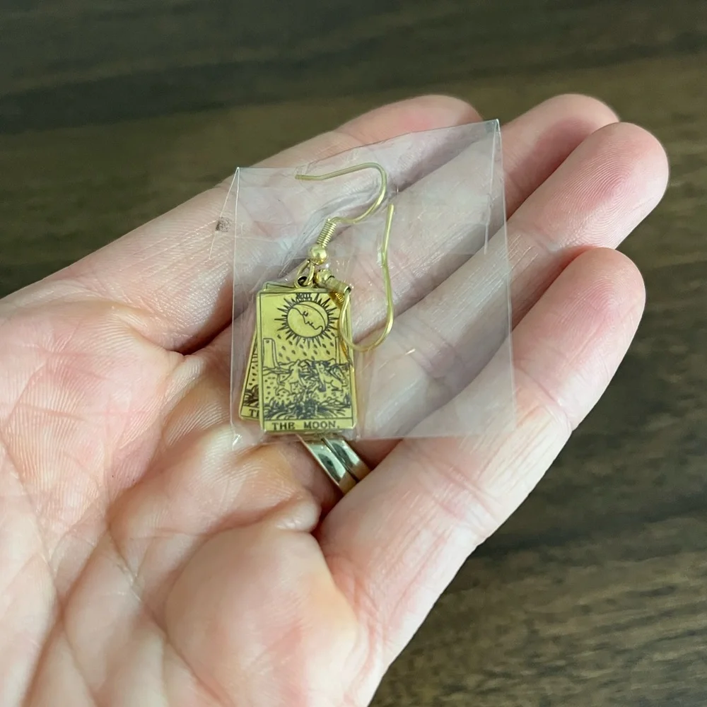 4 for $25 NEW WITH TAGS Tarot Card The Moon Earrings